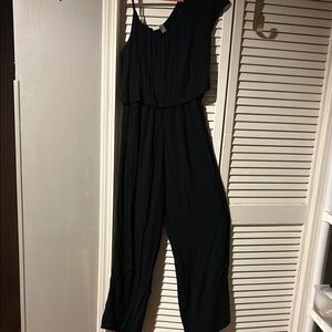 Elegant Black Jumpsuit gauzy Large